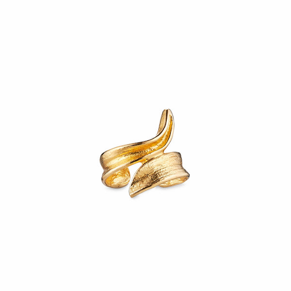 Græs ear cuff forgylt