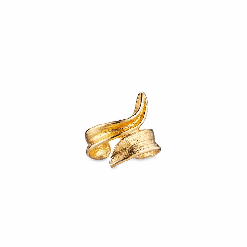 Græs ear cuff forgylt