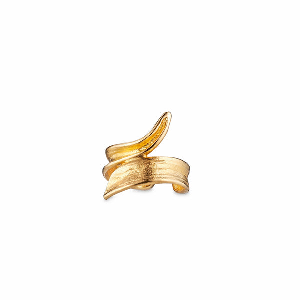 Græs ear cuff forgylt