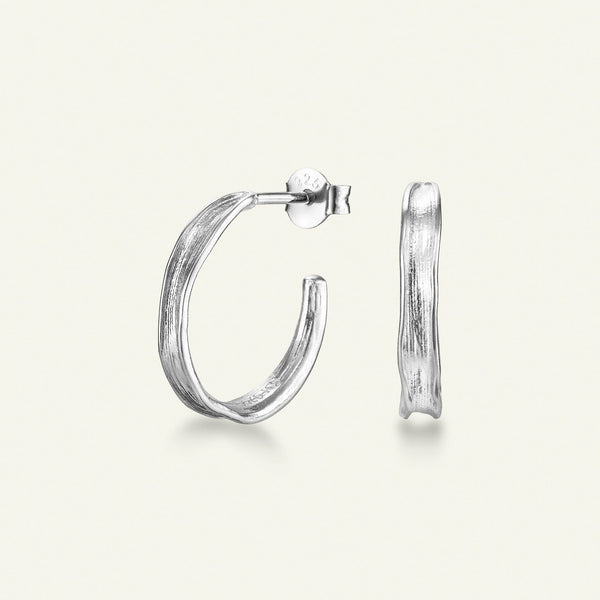 Gress Hoop Øreringer Sølv