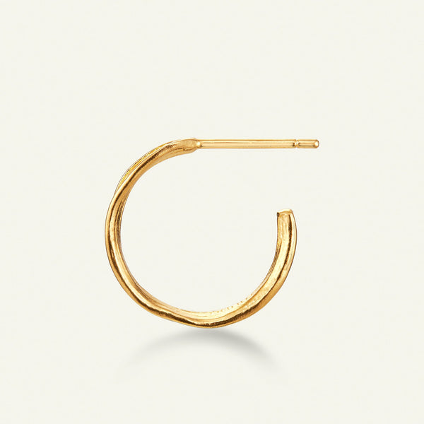 Gress Hoop Øreringer Forgylt