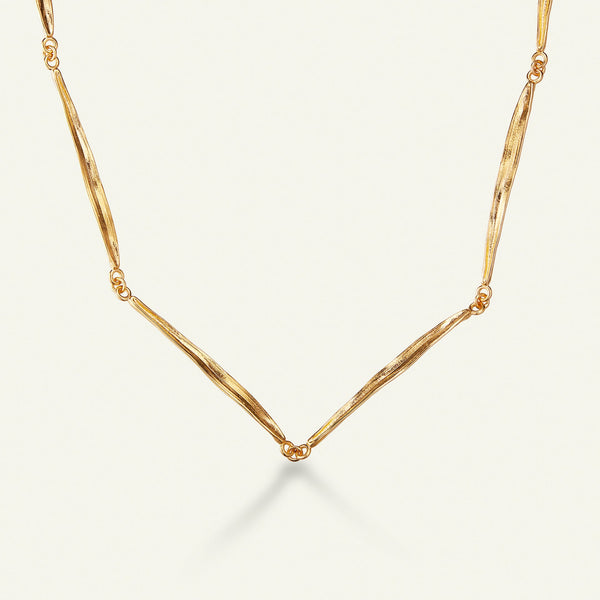 Gress Halskjede Forgylt