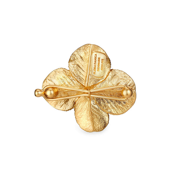 Firkløver hair clip, forgylt