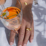 Firkløver armbånd, pavé, 18 karat guld